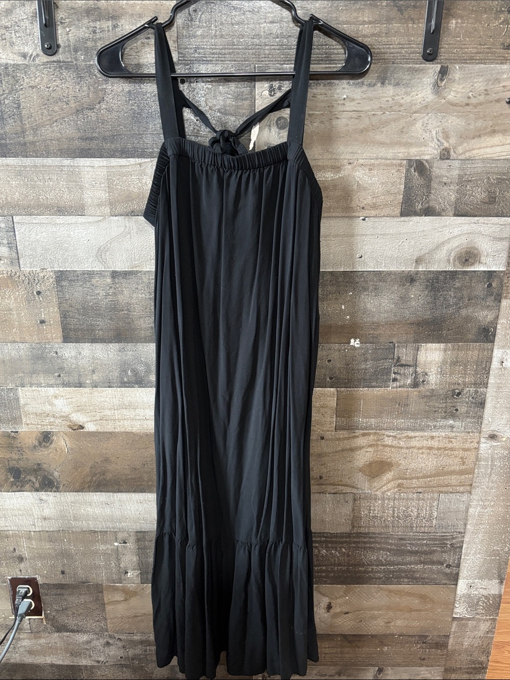 Old Navy Black Sleeveless Maxi Dress with Back Knot